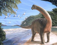 Mansourasaurus - life reconstruction by Andrew Mc Afee - Carnegie Museum of Natural History