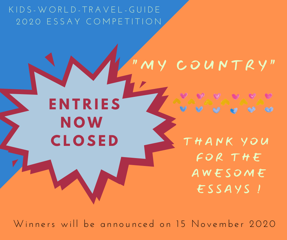 Writing Competition Kids World Travel Guide My Country