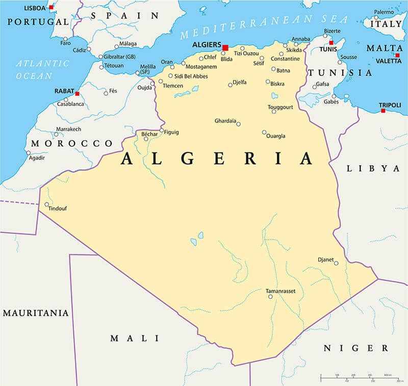 Map of Algeria