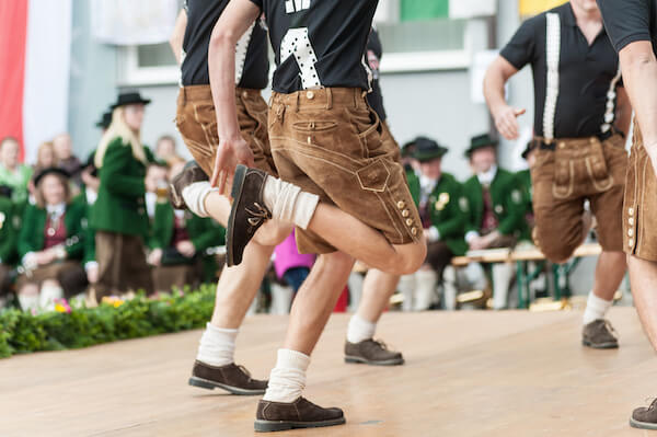 Typical Austrian Schuhplattler dance