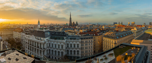 Panoramic view of Vienna - Vienna is Austria's capital city