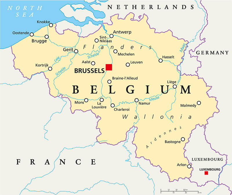 Belgium map