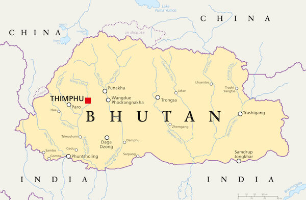 Bhutan map