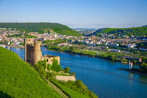 Rhine Valley with Rhine river