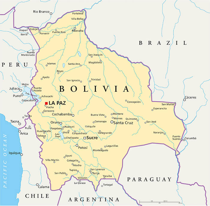 Mapa de Bolivia