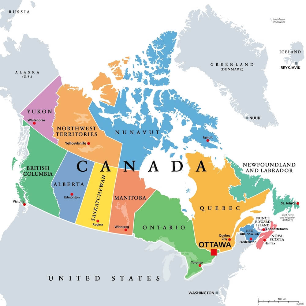 canada map provinces