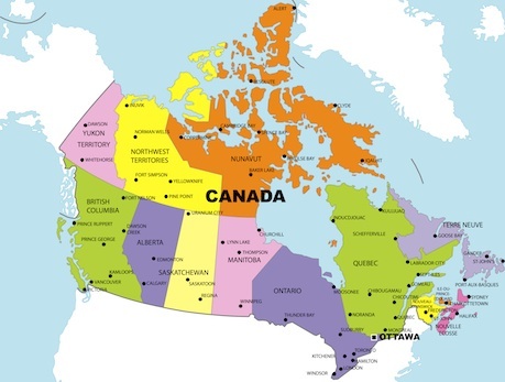 Canada Political Map For Kids