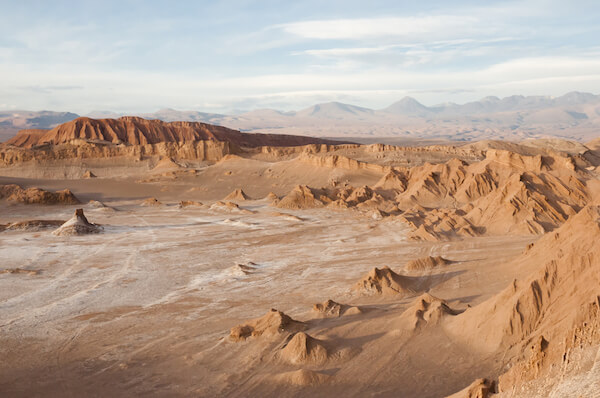 Atacama's maanvallei's moon valley