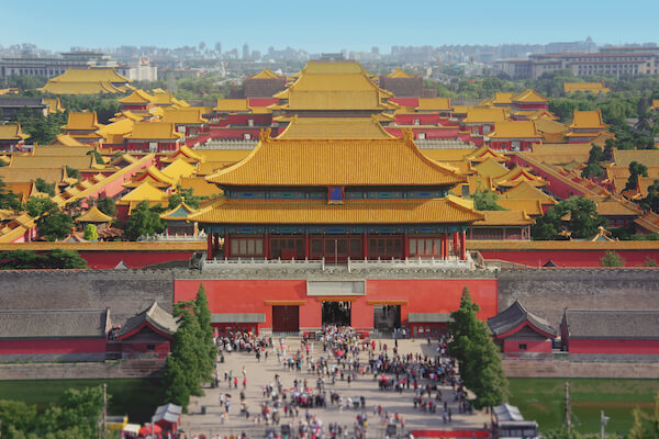 Forbidden City in Beijing - aerial