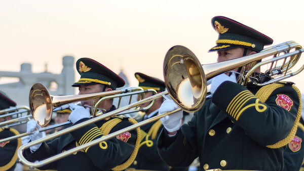 Musical corps at the Chinese National Day parade - image by Mirko Kuzmanovic/shutterstock.com