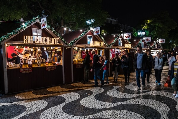 Christmas market in lisbon Logan Mumford