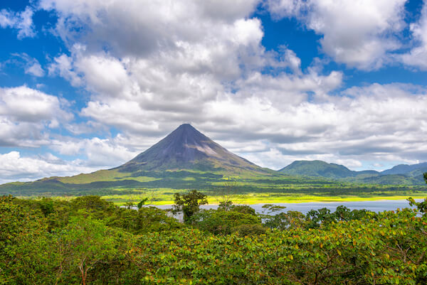 Lake Arenal and Volcano Arenal in Costa Rica