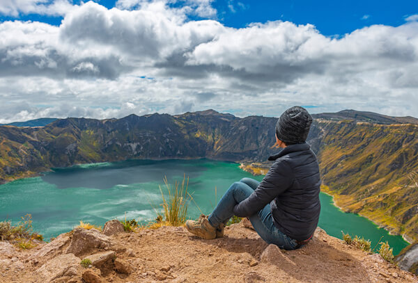 Quilotoa Crater Lake in Ecuador