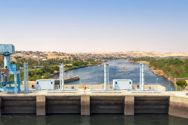 Aswan-dam in Egypte - waterkracht