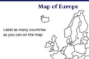 europe worksheets map