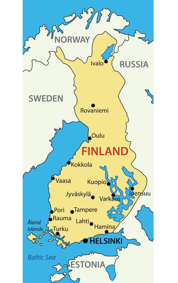 Map of Finland