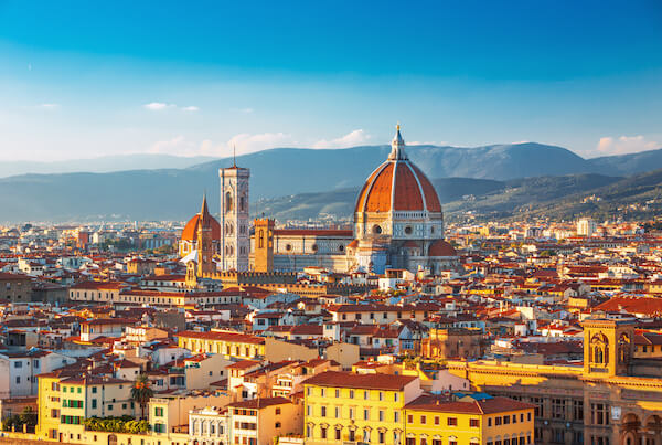 Florence with duomo and landscape