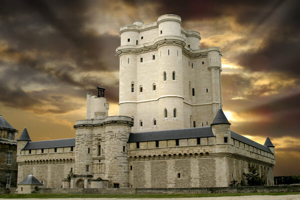 Vincennes castle in France with the tallest keep in Europe