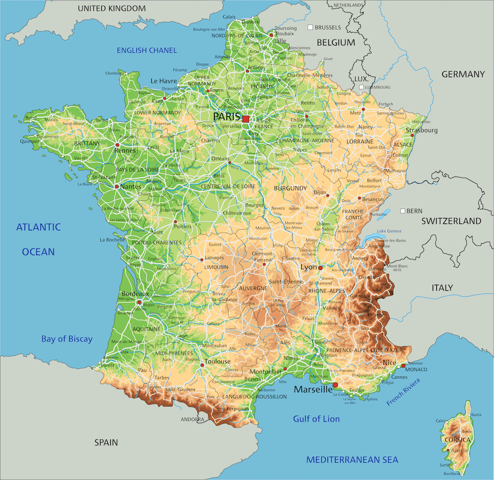 Geography Of France Map