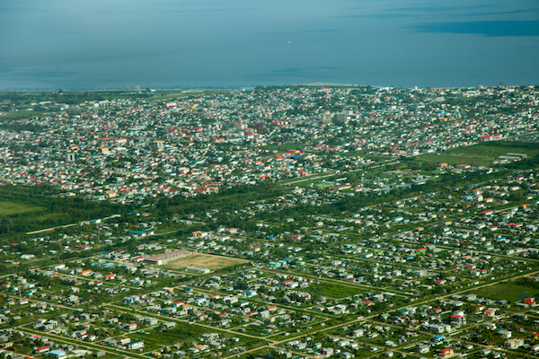 Aerial of Georgetown in Guyana - image by Victor1153/shutterstock