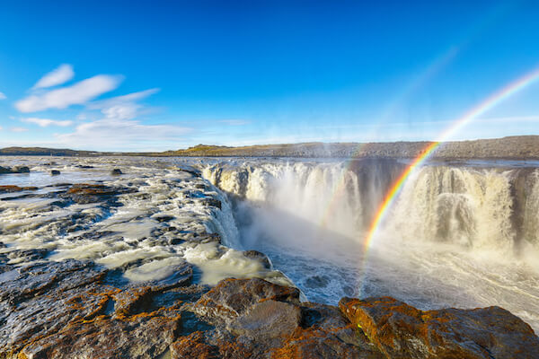 iceland waterfalls rainbow