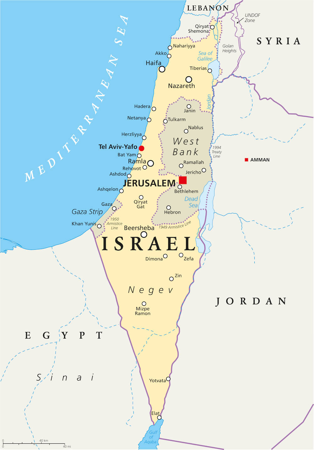 Map of Israel