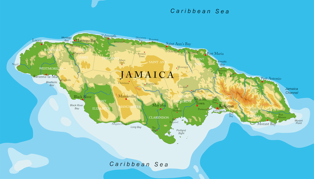 Jamaica map