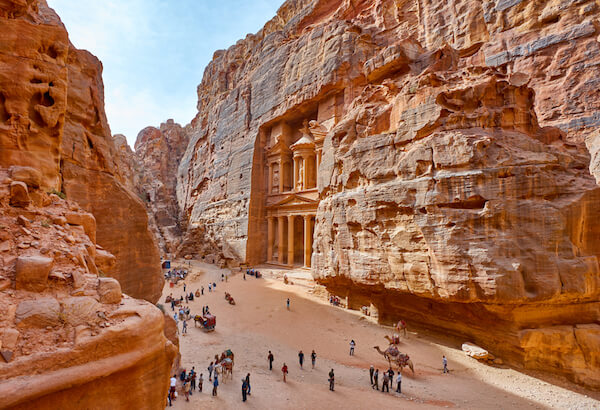 Petra's Al Kazneh mausoleum is on of the main landmarks in Asia