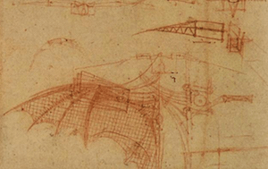 Famous Italians: Leonardo da Vinci's Flying Machine -image by DrawingsofLeonardo.org