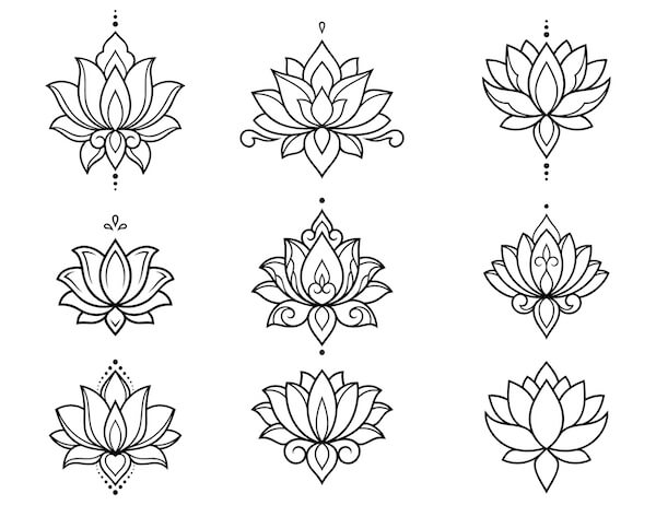 lotus flower pattern 600