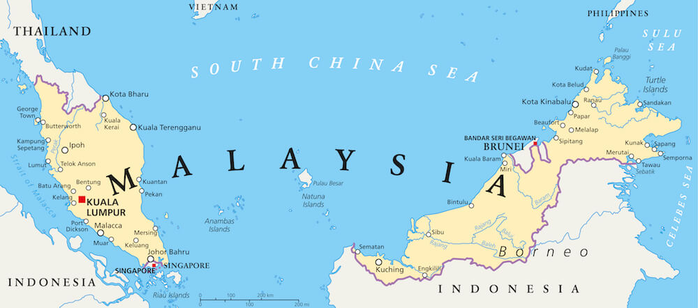 Malaysia Map For Kids