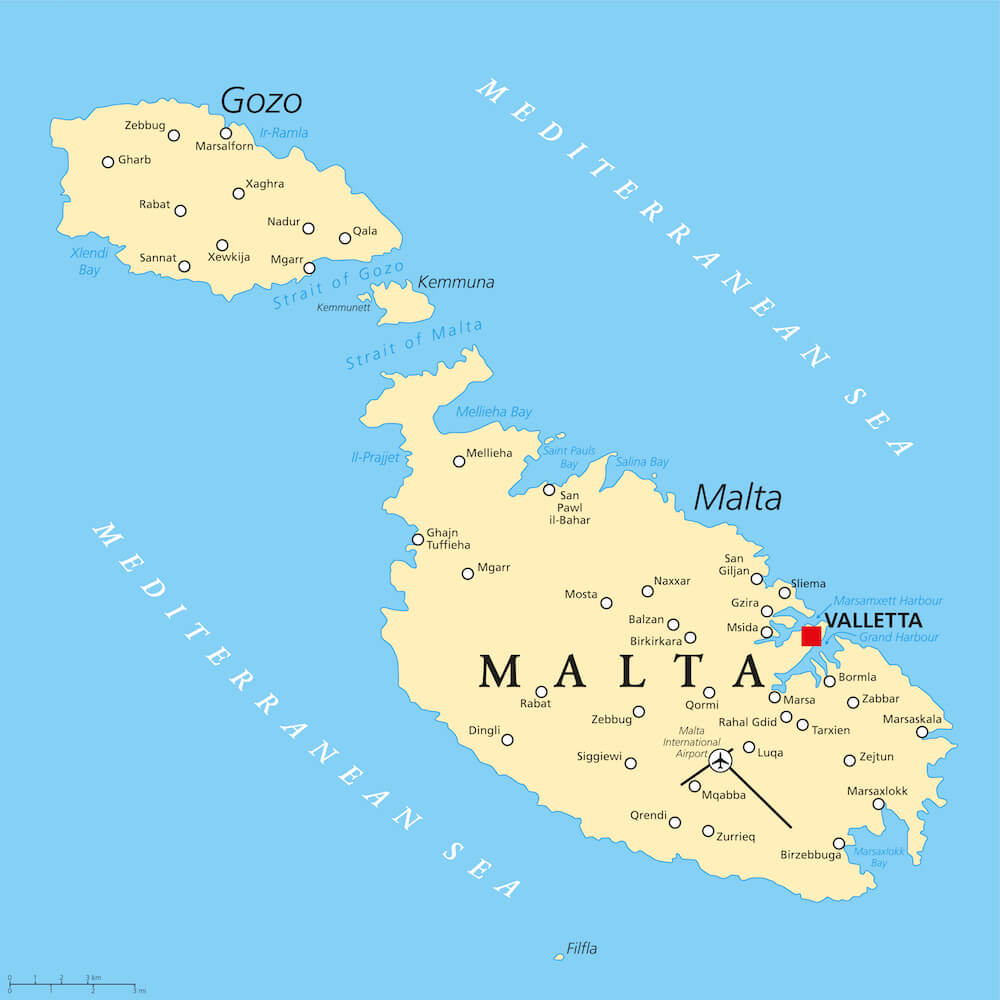 Malta Location World Map - United States Map