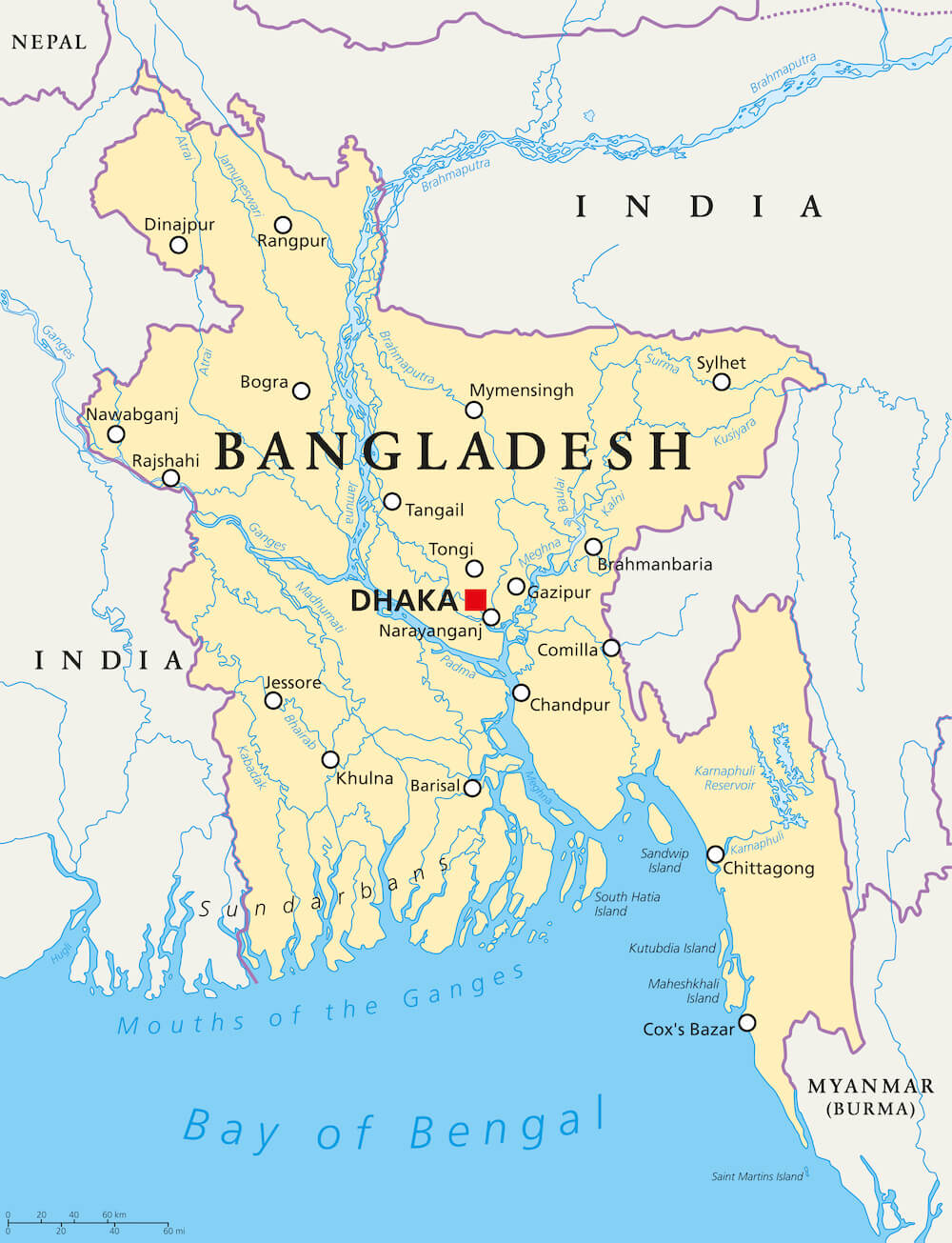 map of bangladesh