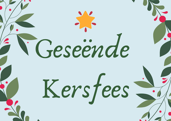 Merry Christmas in different languages: Afrikaans