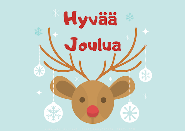 Merry Christmas in different languages: Finnish