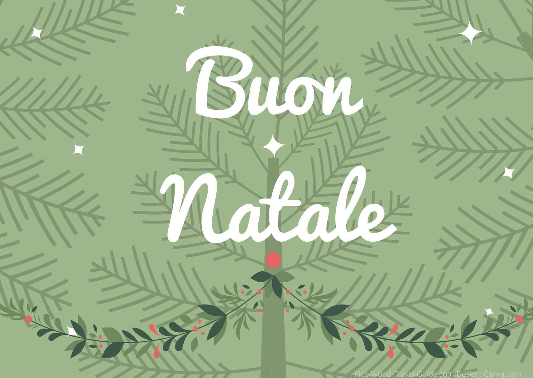 Merry Christmas in different languages: Italian