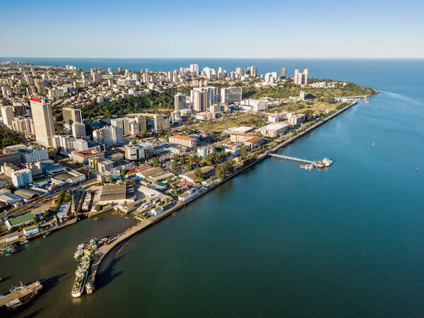 Maputo in Mozambique - aerial