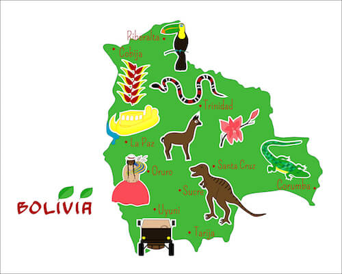 Bolivia Map Vector - from shutterstock
