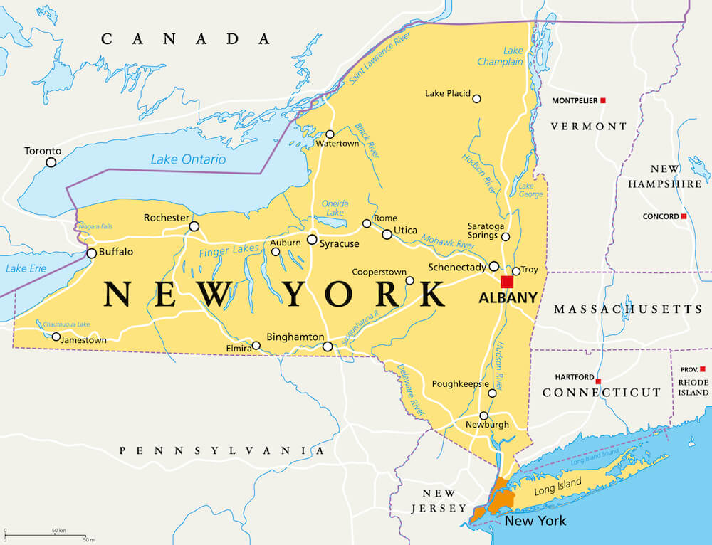 new york state map