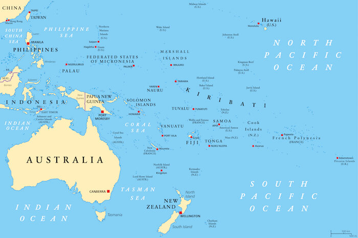 oceania map