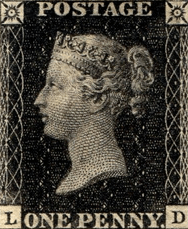 One penny stamp
