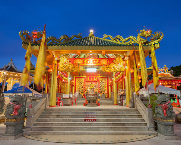 Decorated Chinese temple during the Phuket Vegetarian Festival