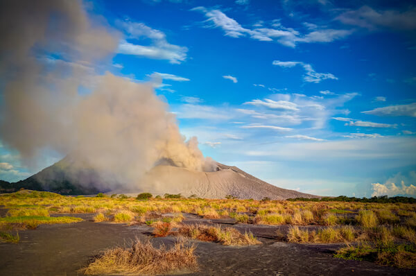 Tavurvur volcano on New Britain/ Papua New Guinea