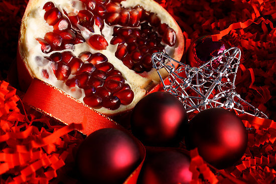 Christmas pomegranates