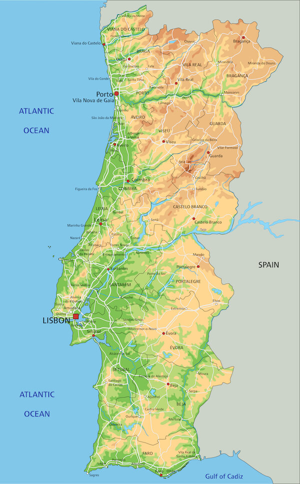 Map of Portugal