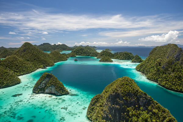 Raja Ampat aerial view