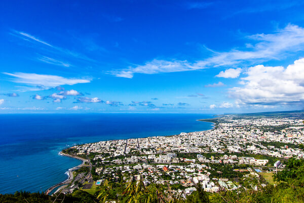 Panoramic views over Saint Denis/ Reunion island