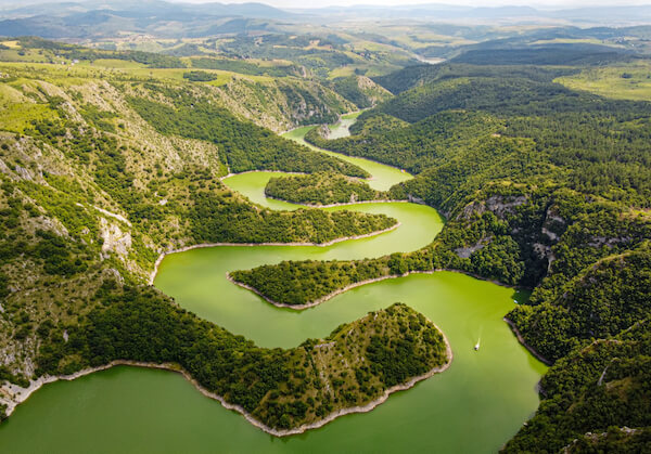 serbia uvac river meander