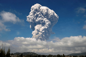 Indonesia's Mount Sinabung with huge ash cloud - image by Reuters