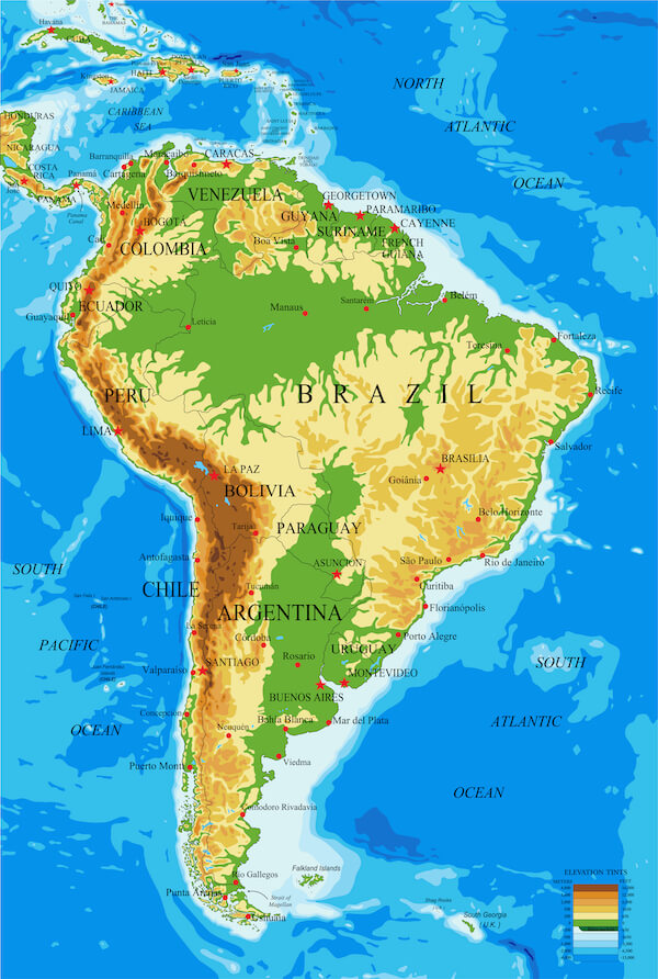 south america map ssk 600